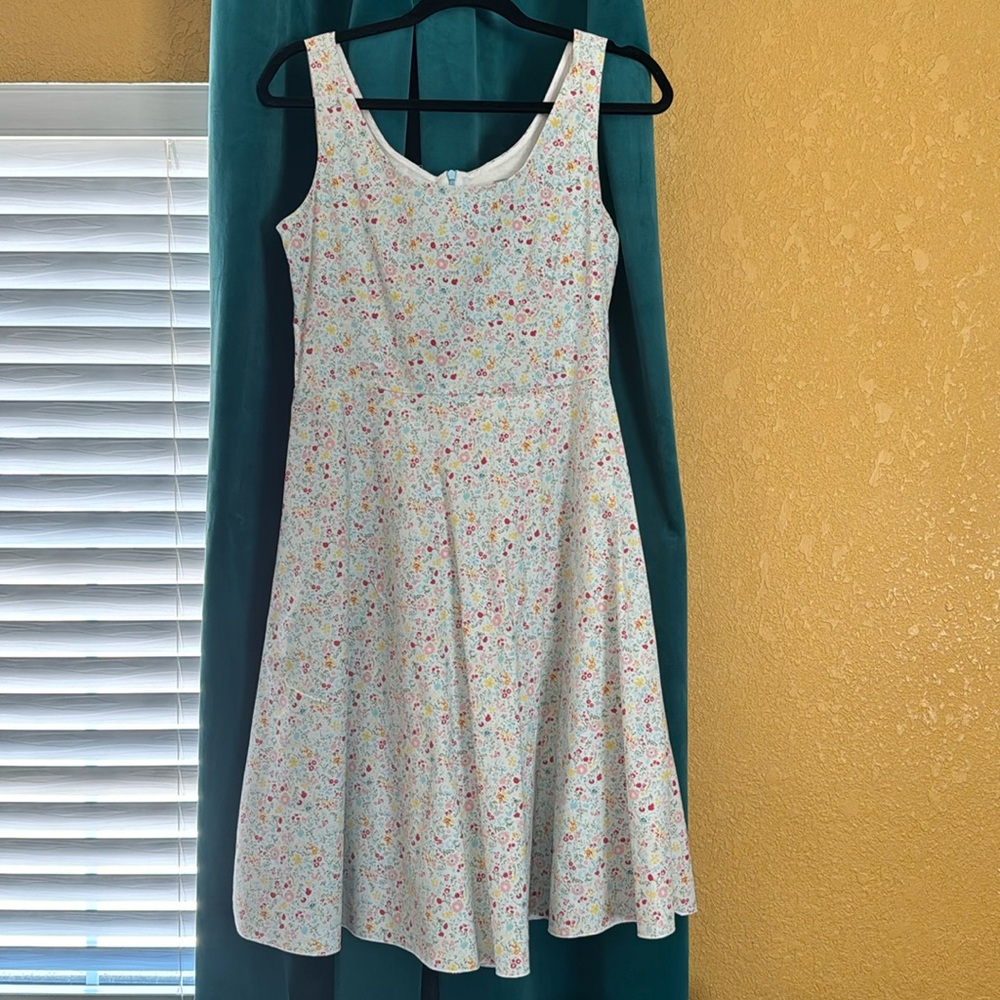 Lapis tiny flower pattern dress